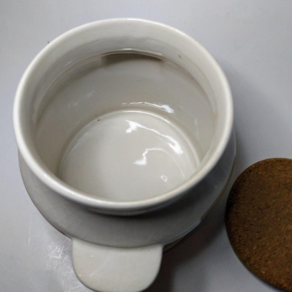 VTG FTD Secla Portugal Ceramic Floral Canister Cork Lid Conversion Chart 7035 - Picture 6 of 7